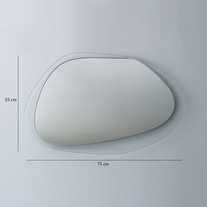 Hanah Home Aqua A342 Espejo de Cristal Templado 75x55 cm